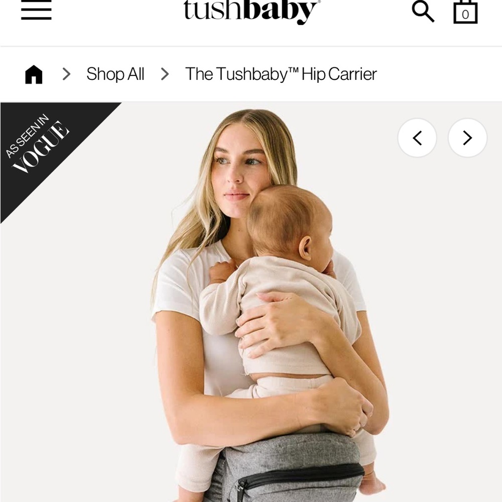 Tushbaby Gray baby holder
